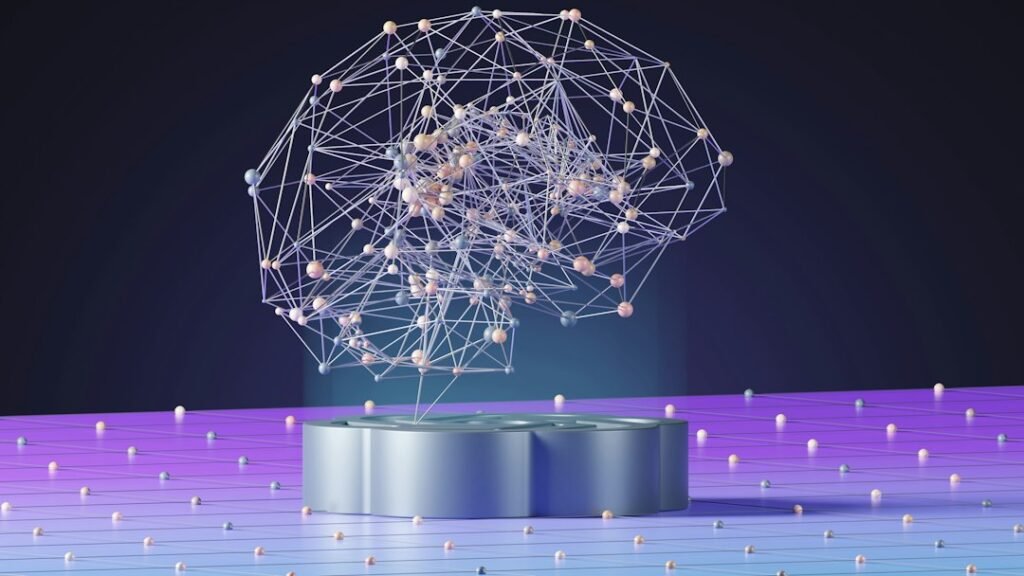 Abstract artificial intelligence network representing agentic AI and AI agents